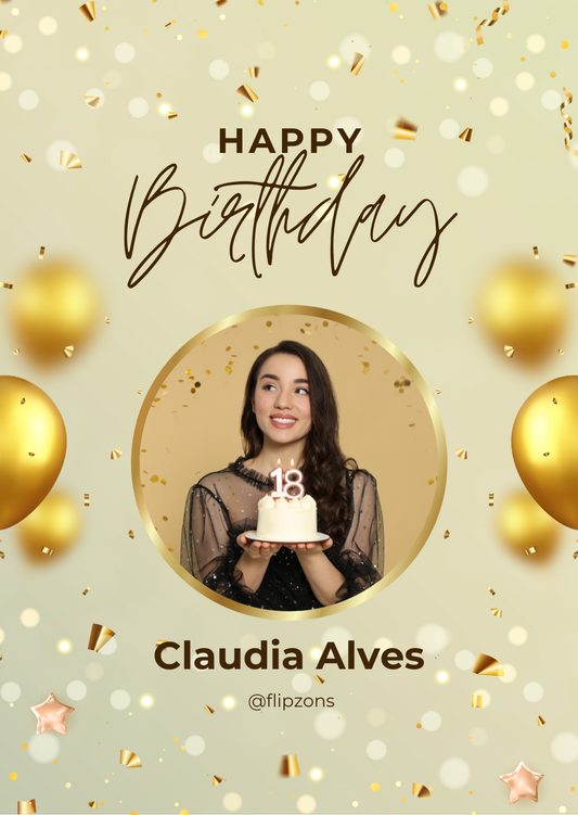 Customized Happy Birthday Card FLIPZONS
