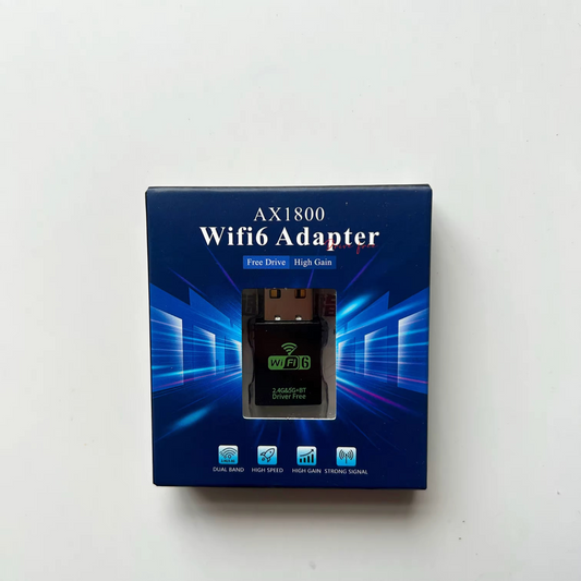 AX1800 WiFi 6 Mini Adapter, 2.4 & 5.8 Ghz Dual Band,Bluetooth 5.4, High Speed, High Gain Signal Booster FLIPZONS
